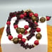 Art Deco Garnet Show Stopper Vintage Necklace, Filigree Beads and Deep Red Tumbl