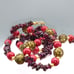 Art Deco Garnet Show Stopper Vintage Necklace, Filigree Beads and Deep Red Tumbl