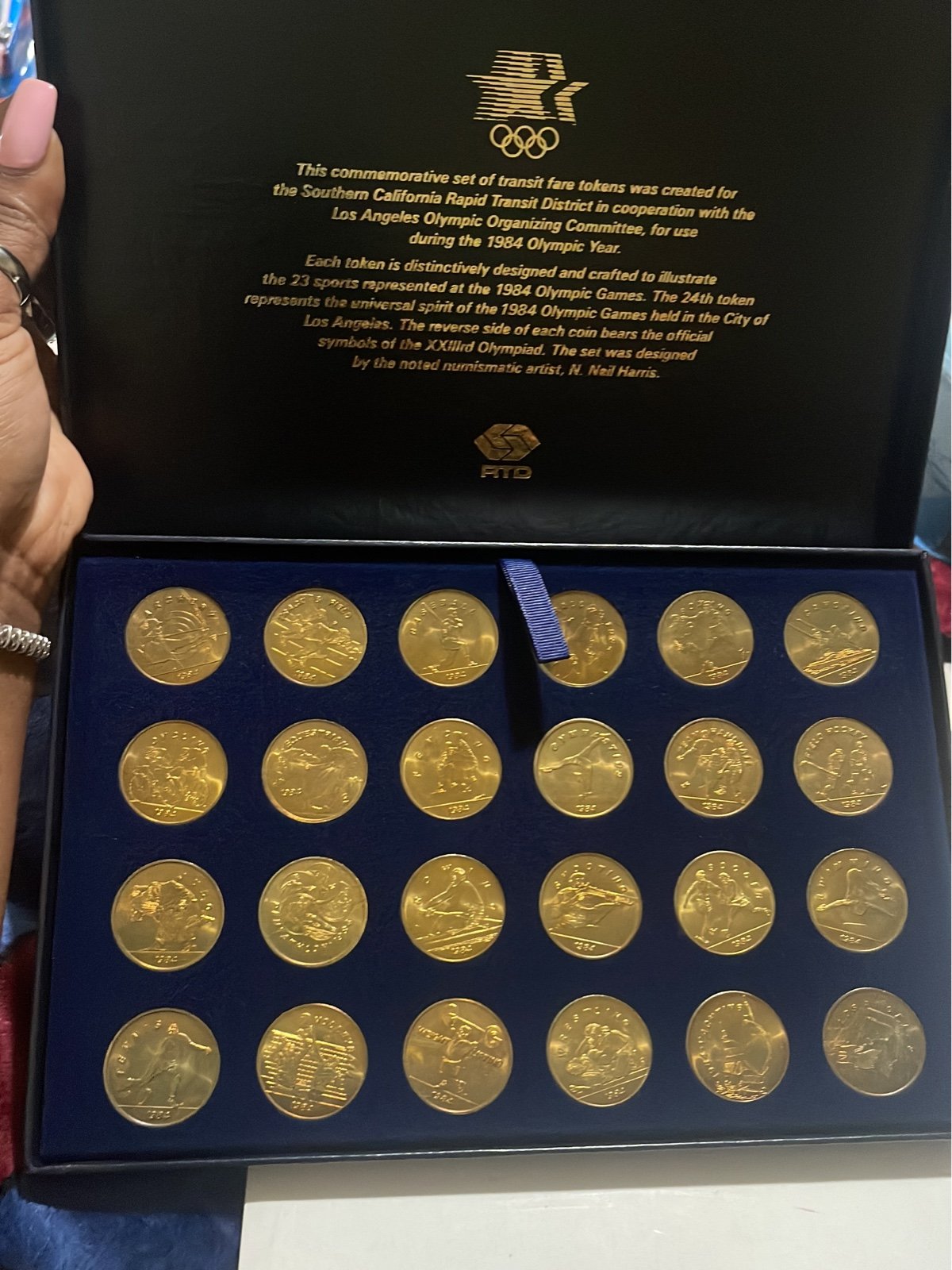 GAMES OF THE XXIIIRD OLYMPIAD LOS ANGELES 1984 TRANSIT TOKENS SOLID BRASS.