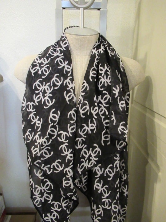 Vintage Chanel Scarf Wrap Silk Excellent condition beautiful color 35 + years