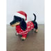 Blue Sky Christmas Sweater Dachshund Dog Holiday Ceramic Figurine Decor