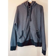 Pact Organic Zip Up Charcoal Fleece Hoodie Sweatshirt Charcoal Women's XL