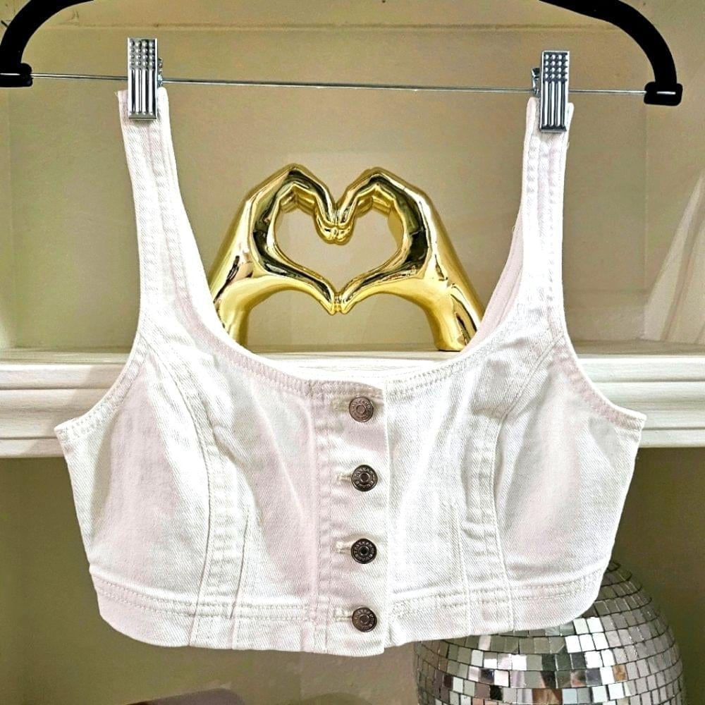 Alexander Wang | Button Denim Crop