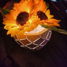 Cordless Sunflowers Table Lamp, Dimmable LED Touch Beside Lamp