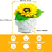 Cordless Sunflowers Table Lamp, Dimmable LED Touch Beside Lamp