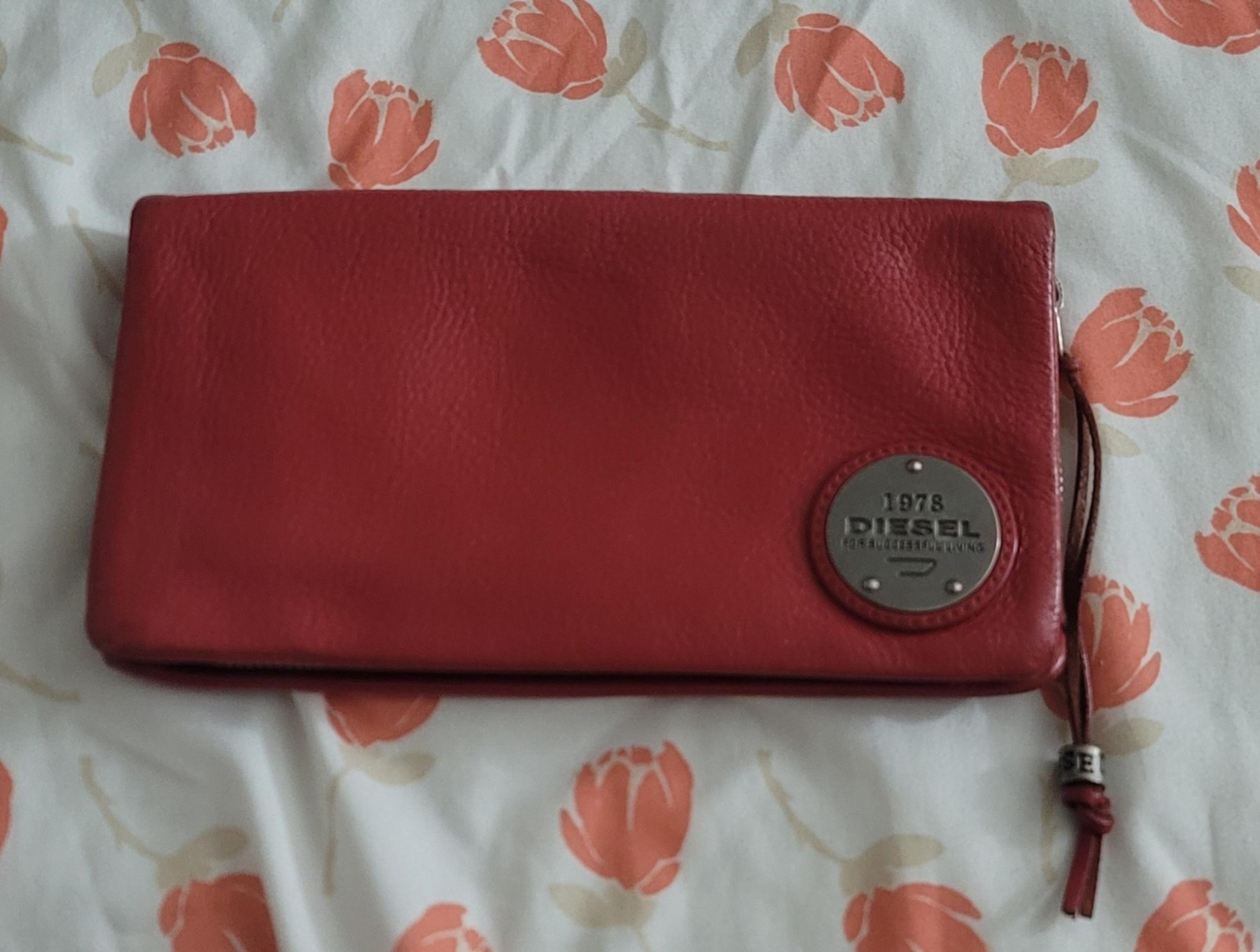 Diesel red wallet