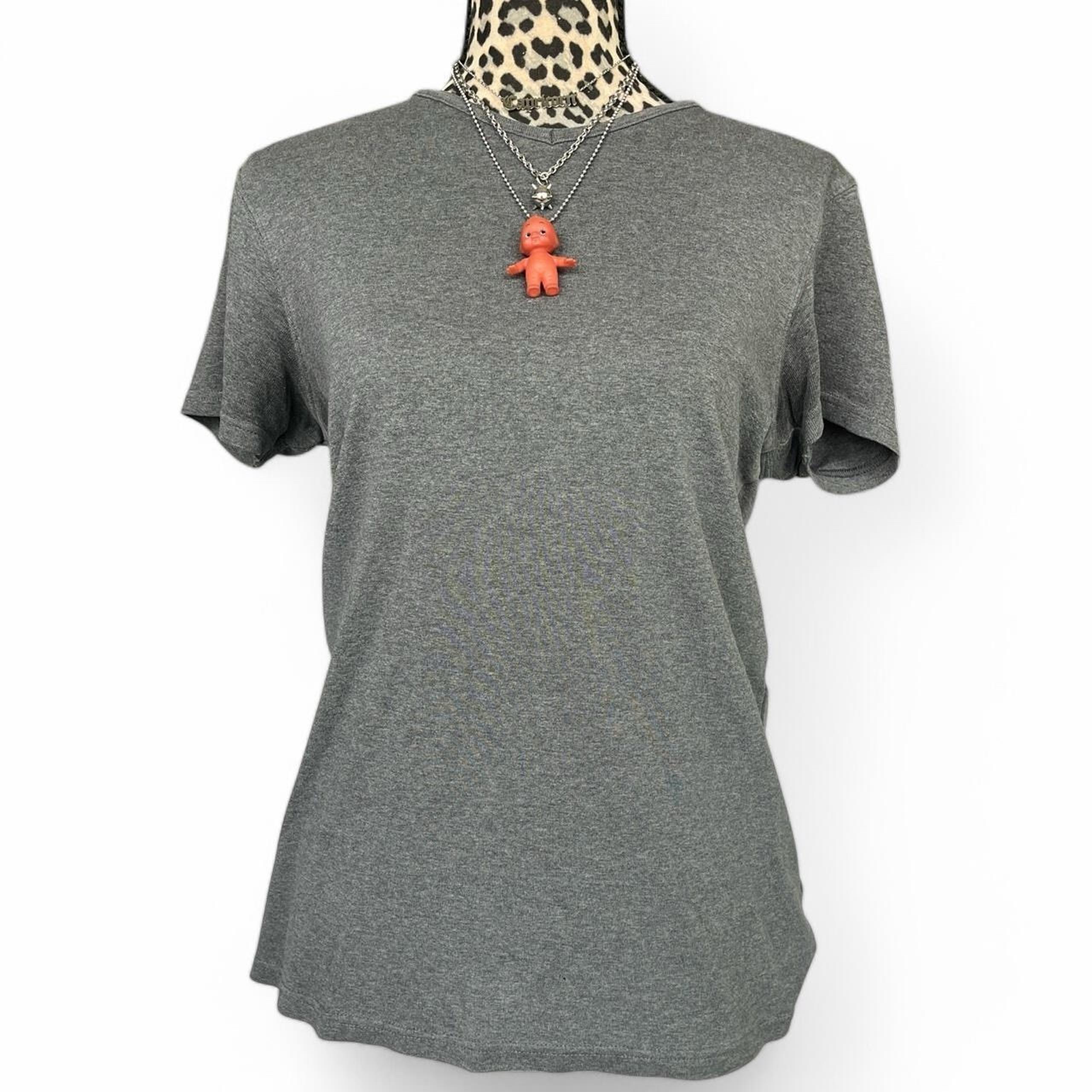100% cotton banana republic dark grey tee