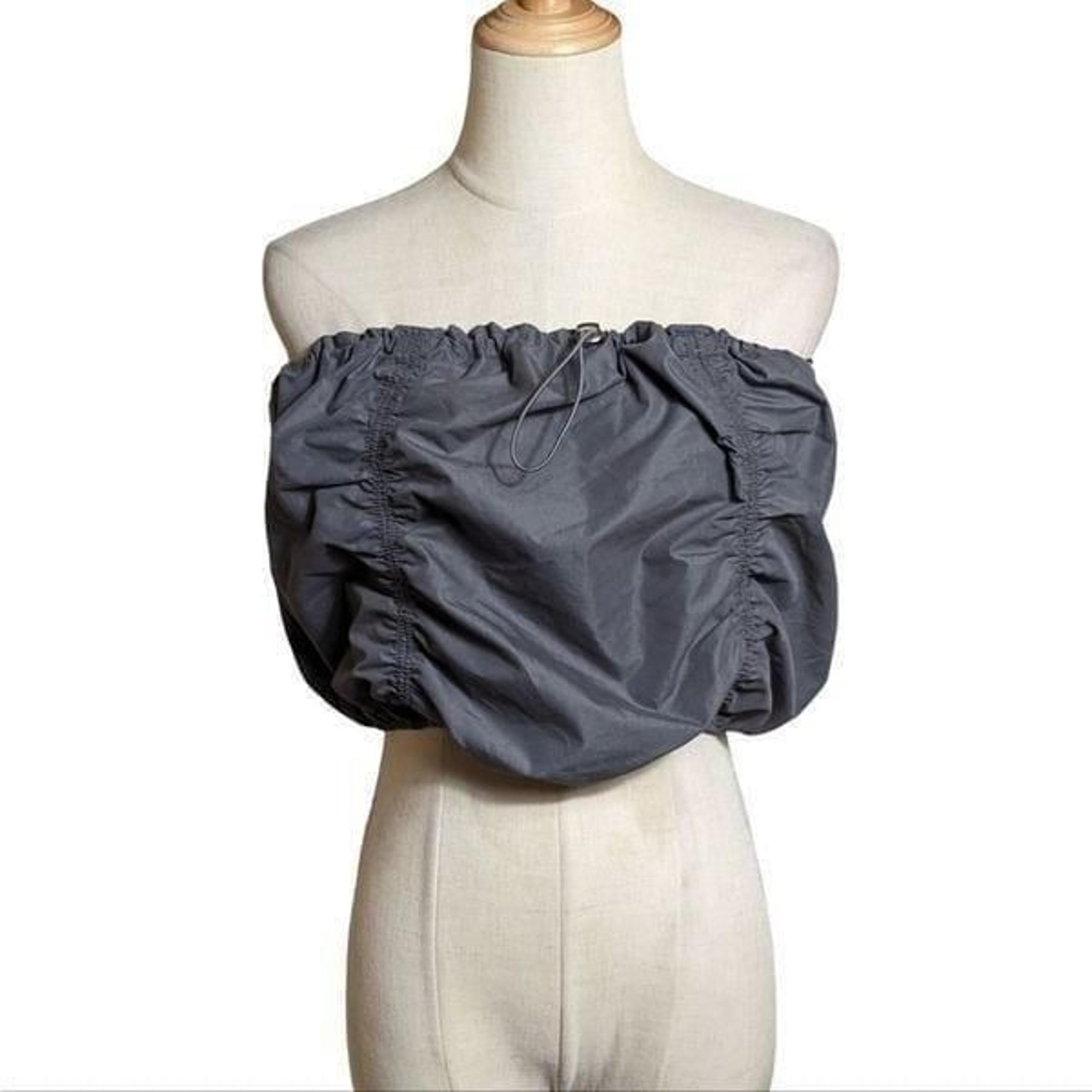 Zara Gray Parachute Crop Top or Skirt NWT