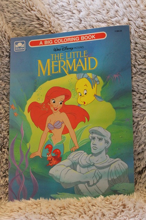 1989 Vintage the little mermaid coloring book