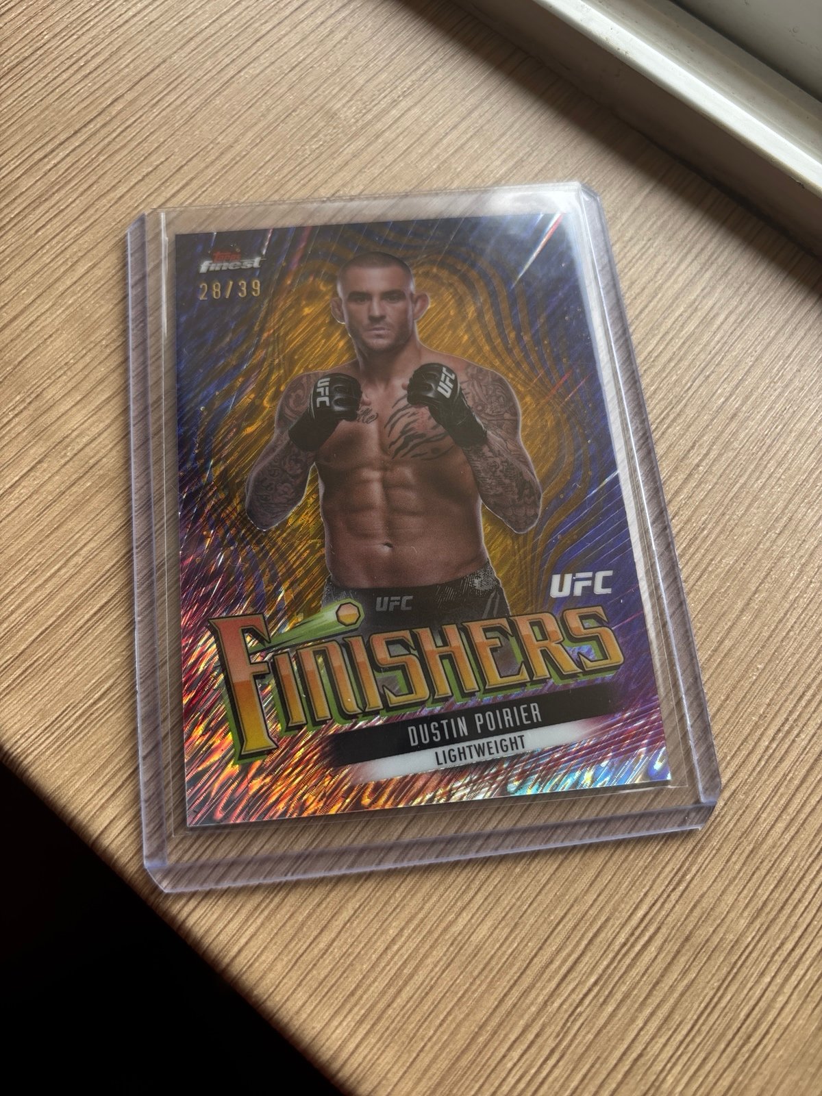 2024 Topps UFC Finest Dustin Poirier Finishers refractor 28/39