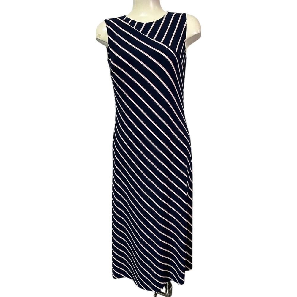 Chaps Ralph Lauren Women's Dress Bodycon Elegant Chic Striped Size S