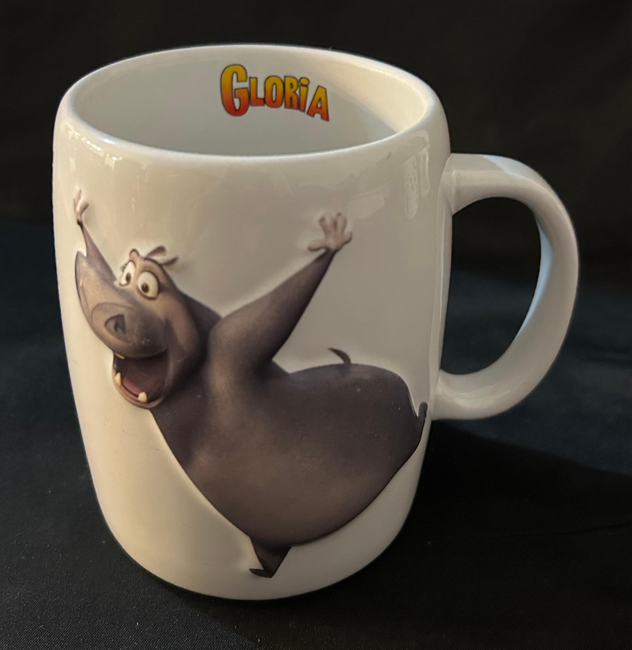 Universal Studios Singapore Dreamworks Madagascar Embossed Gloria White Mug