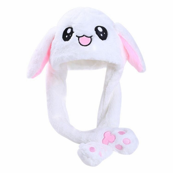 Multi Color Moving Soft Korean Bunny Plush Rabbit Hat Bunny Hat