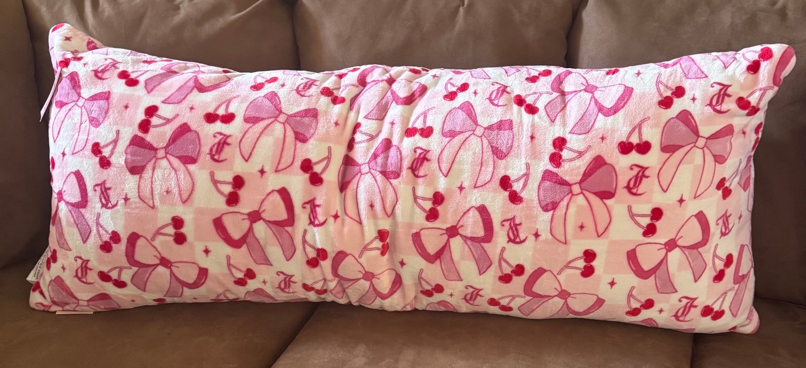 Juicy Couture Pink Bow, Cherry & Logo XL Body Pillow