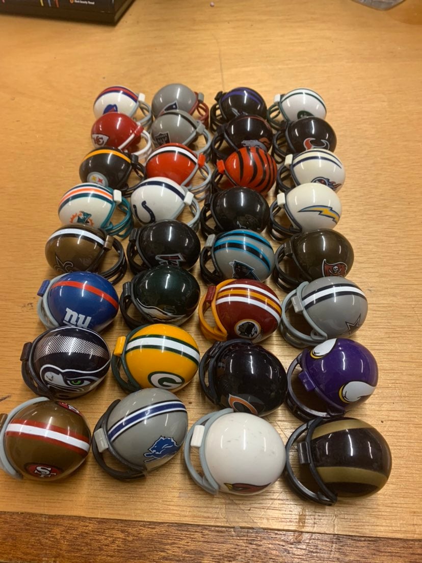 Riddell mini football helmets