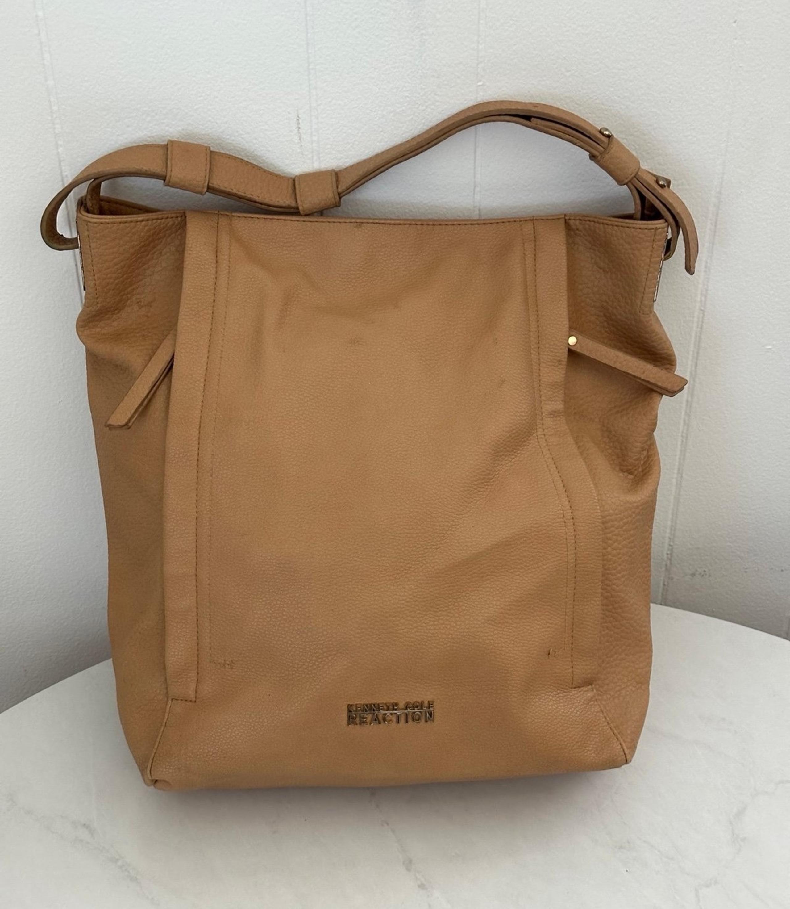 Kenneth Cole Reaction Tan Leather Tote Bag