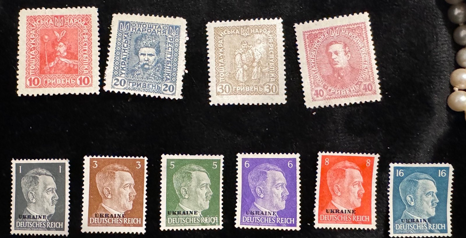 Set of ten stamps antique from Ukraine rare stamps qty x10