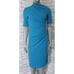 Maggy London Side Pleat Dress Asymmetric Neck And Elbow Sleeves Womens Size 2