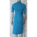 Maggy London Side Pleat Dress Asymmetric Neck And Elbow Sleeves Womens Size 2