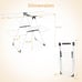 Folding Clothes Drying Rack 2-Tier Metal Laundry Drying Rack Laundry Drying Rack