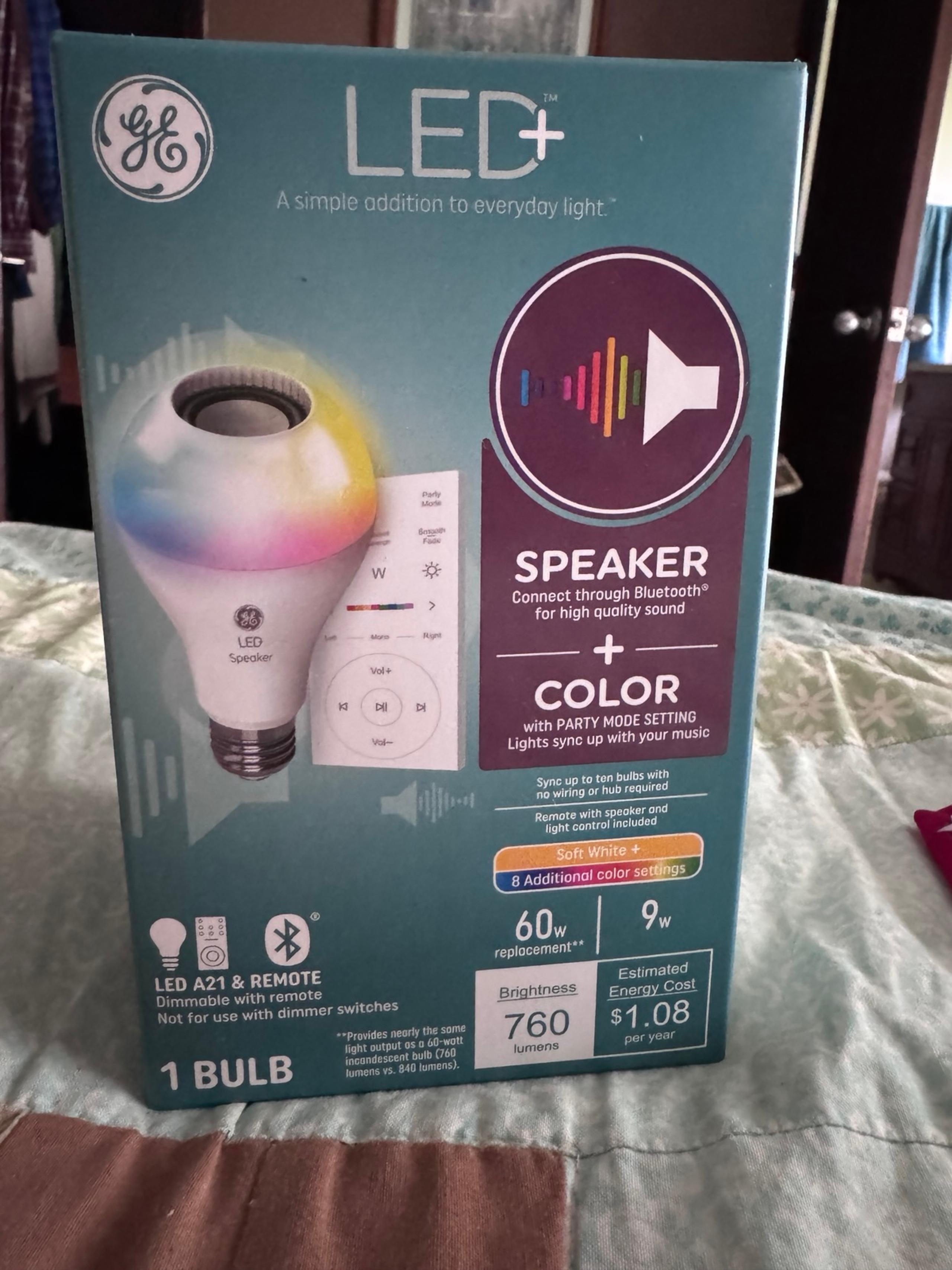 GE LED+ Speaker Lamp LED Light Bulbs,General Purpose, A21 Bulb, 9 Watts (1 Pack)
