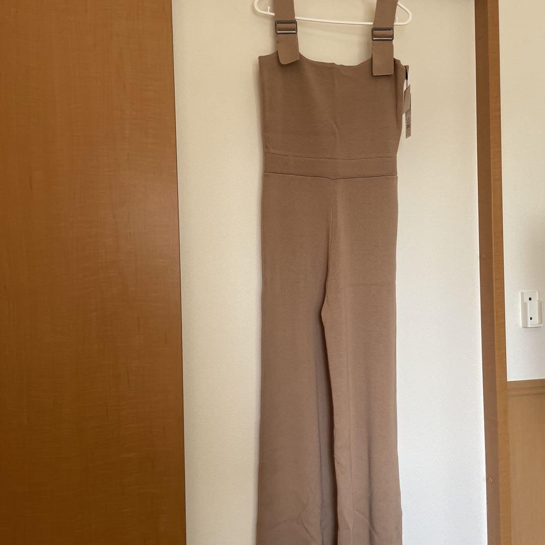 Beige Ribbed Jumpsuit
