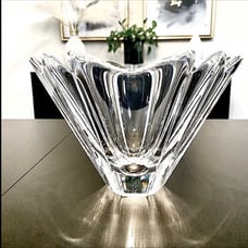 Orrefors Orion Crystal Large 10 Bowl 4642-14 Signed . Made in Sweden