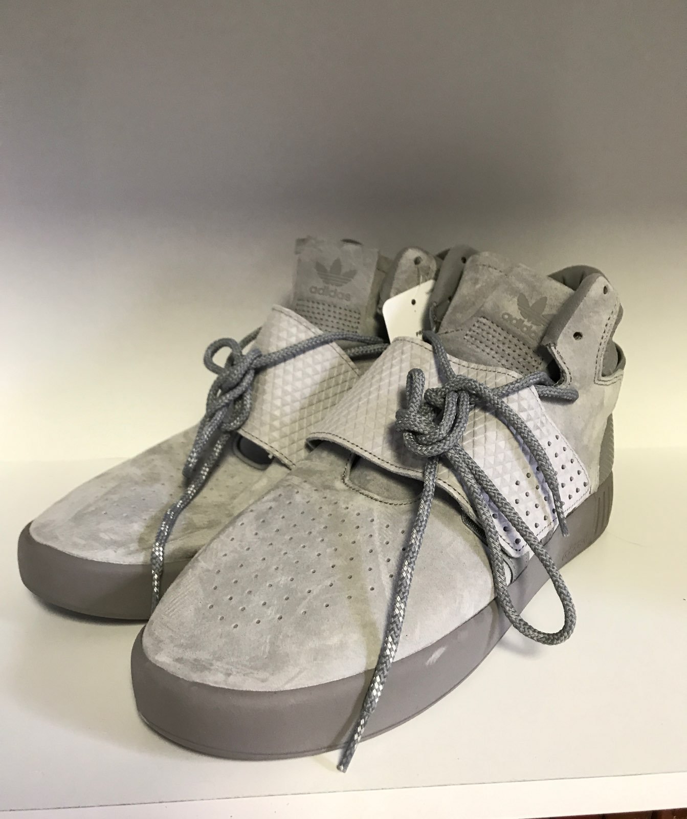 Adidas tubular invader gray reflective