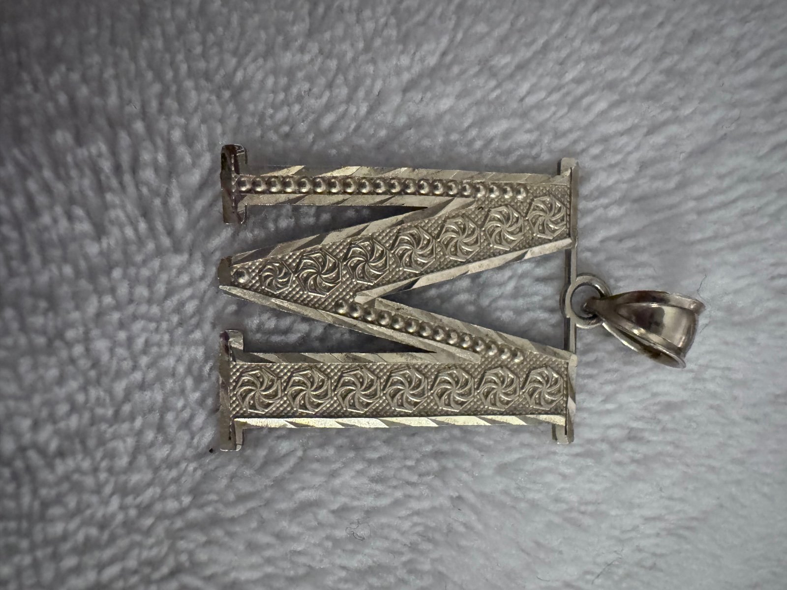 10k solid gold letter M pendant