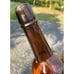 12 Antique c. 1860's Amber Glass Bottle 19th C. Victorian Collectible