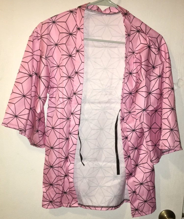 Juniors size L Demon Slayer Nezuko cosplay kimono top NWOT
