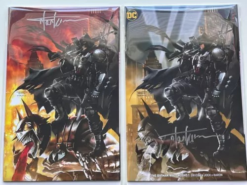 Regular & Variant Batman Who Laughs #1 - Tyler Kirkham 2 Signatures w/ COA