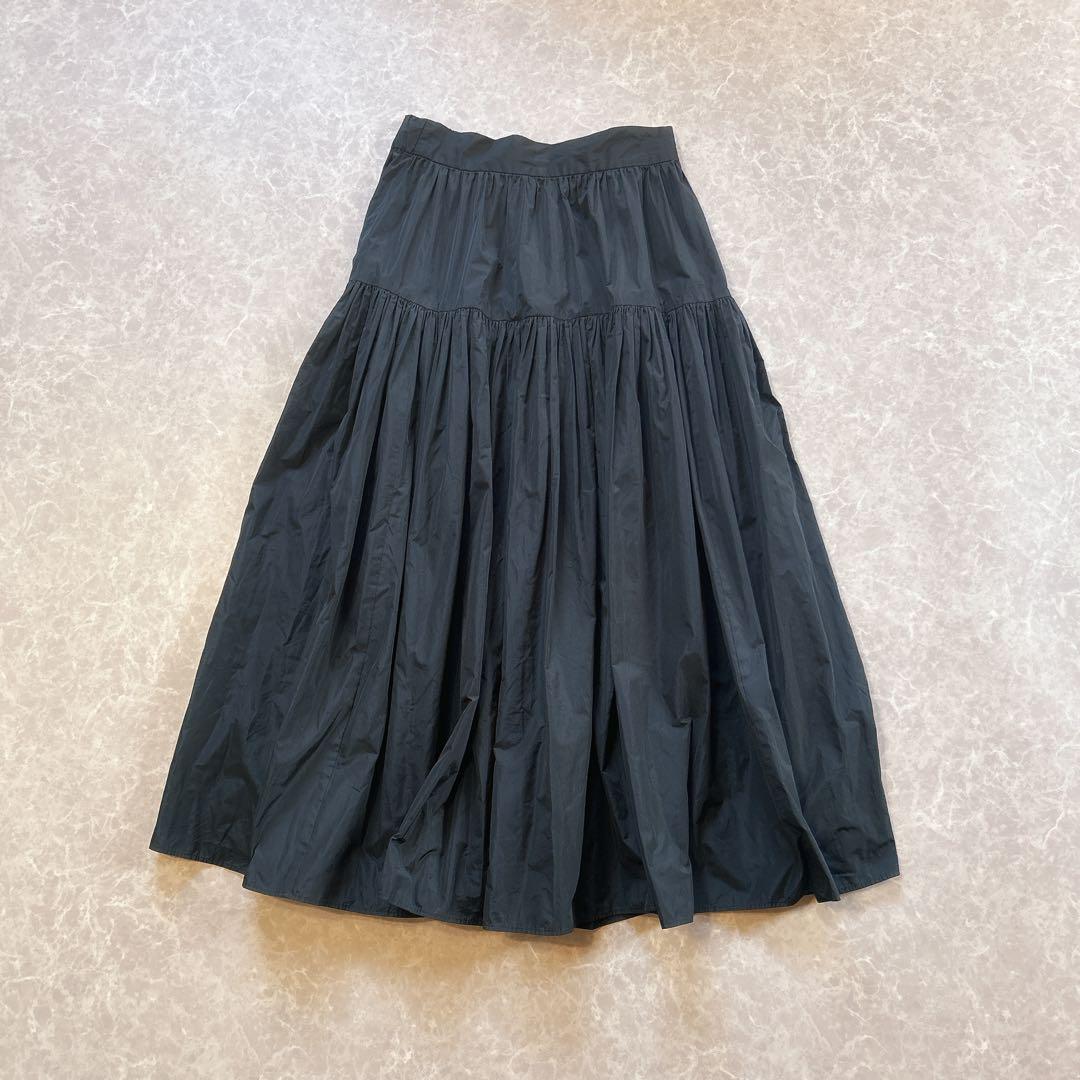 Premiere Arrondissement Gather Flare Skirt 38 Maxi Black