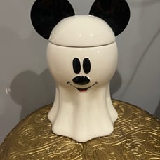 Rare Disney Mickey Mouse Halloween Ghost 2022 Cookie Jar!!!