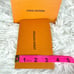 Louis Vuitton 5 Note Cards with orange LV envelope holder
