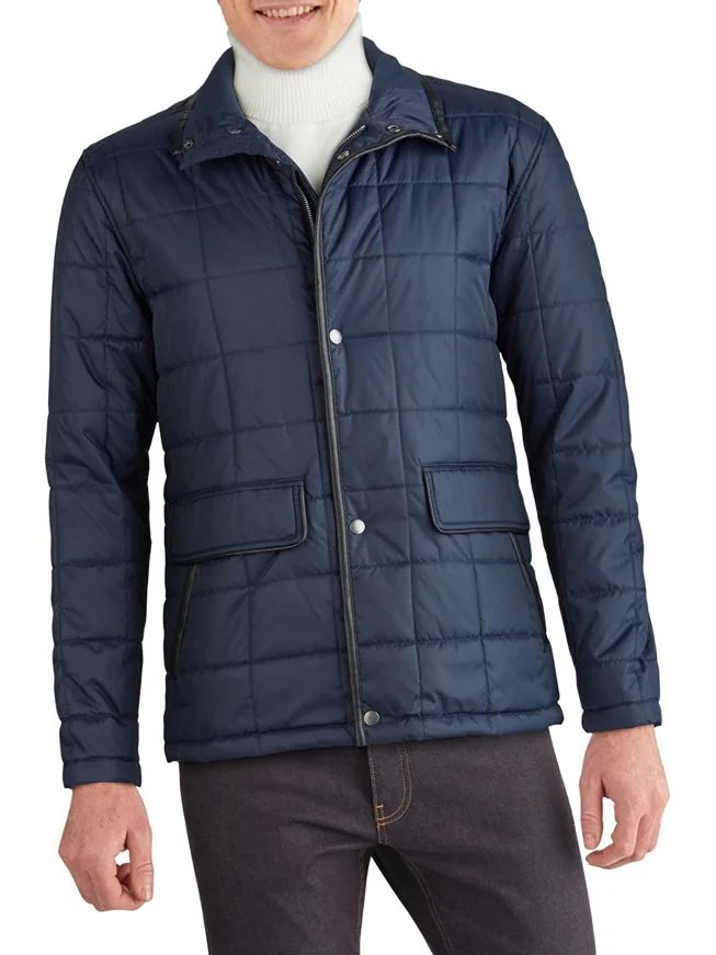 Cole Haan Men's Size Small Black Insulated Box Quilt Jacket NWT 298