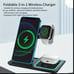 3 In 1 Fast Charging Station, Folding Wireless Charger Stand For IPhone 14,13,12