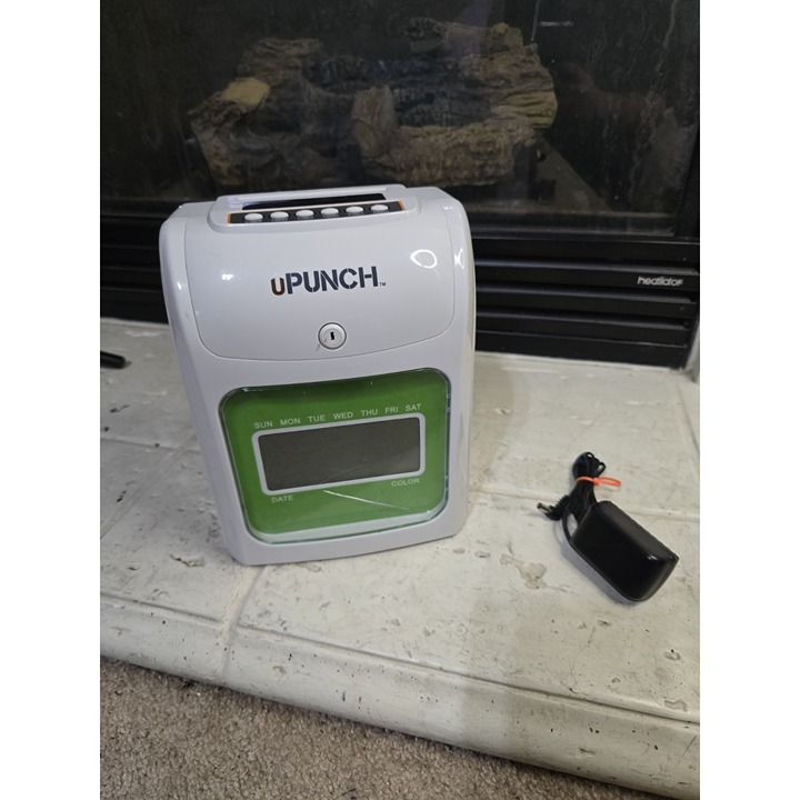 uPunch LED Time Clock Punch Pay Clock HN3000 Unit Power Supply - NO KEY
