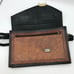 Genuine Leather Ladies Envelope Purse Handbag Brown Long Adjustable Strap