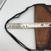Genuine Leather Ladies Envelope Purse Handbag Brown Long Adjustable Strap