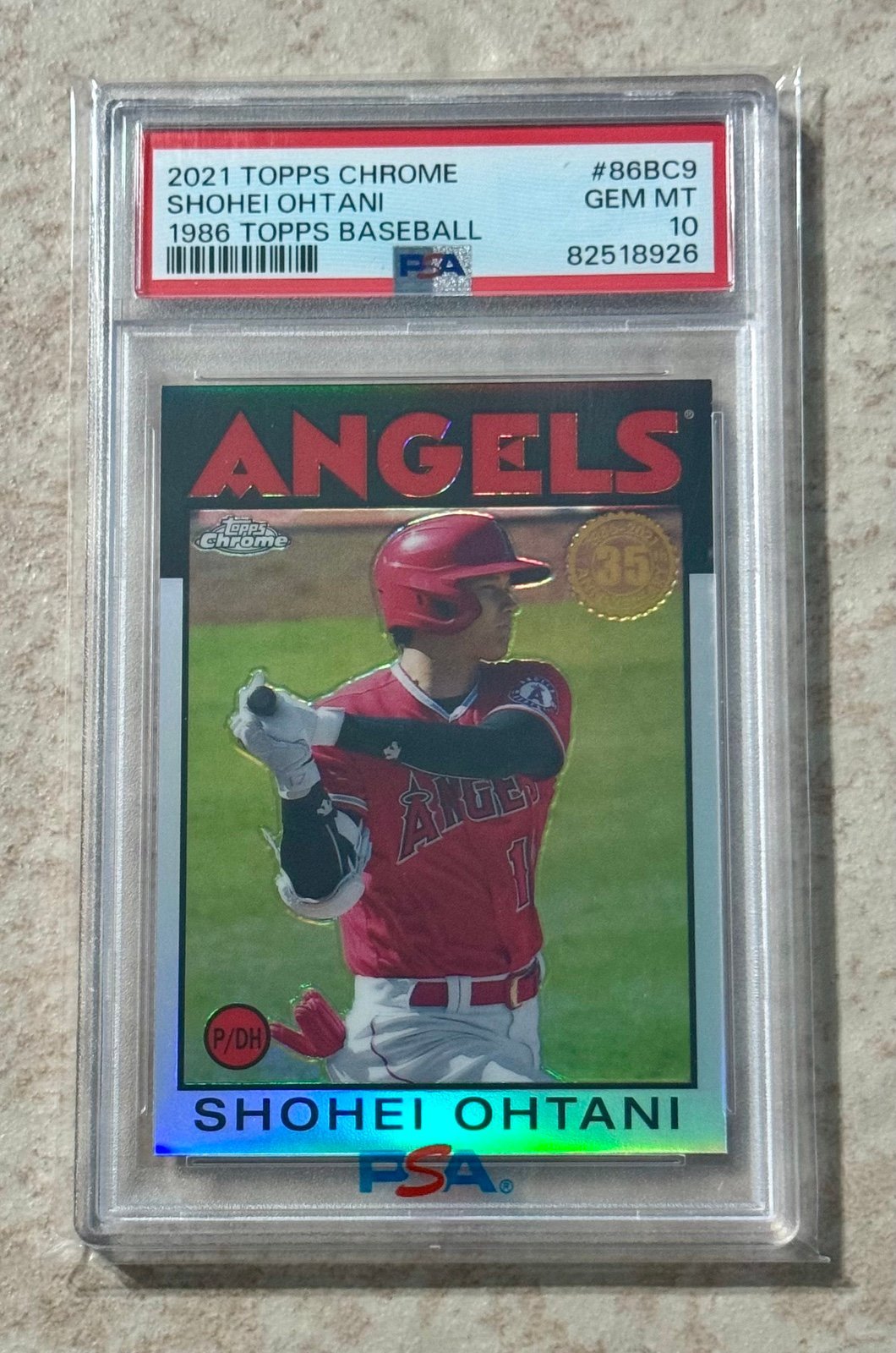 2021 Topps Chrome Shohei Ohtani 1986 Angels PSA 10 Gem Mint Dodgers Angels