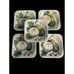 I. W. Co Italy Set Of 5 Square Plate Squash Vegetables on The Vine 7.25
