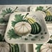 I. W. Co Italy Set Of 5 Square Plate Squash Vegetables on The Vine 7.25