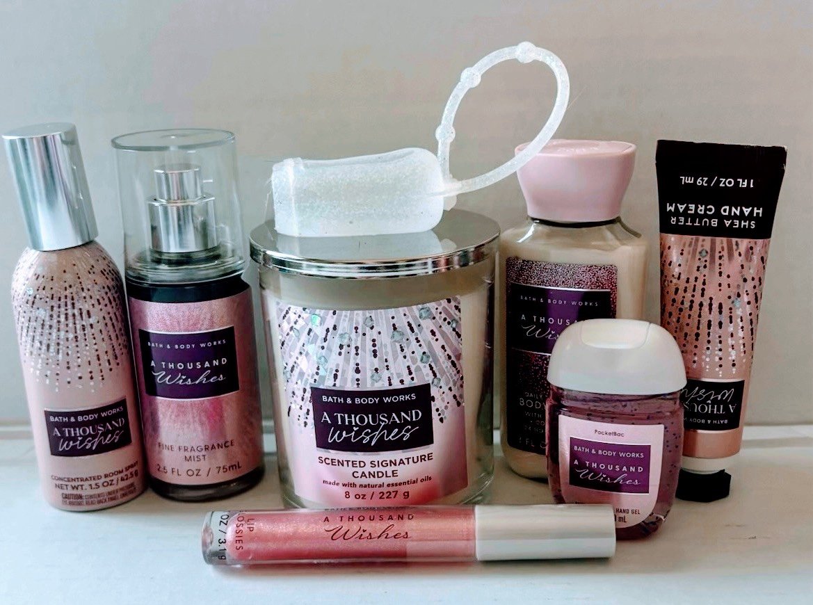8 Pc Bath & Body Works Thousand Wishes