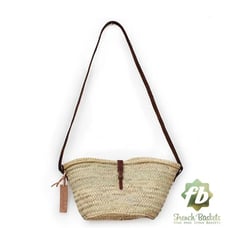 jossamphine Mini Basket White Leather Brown Moroccan Basket