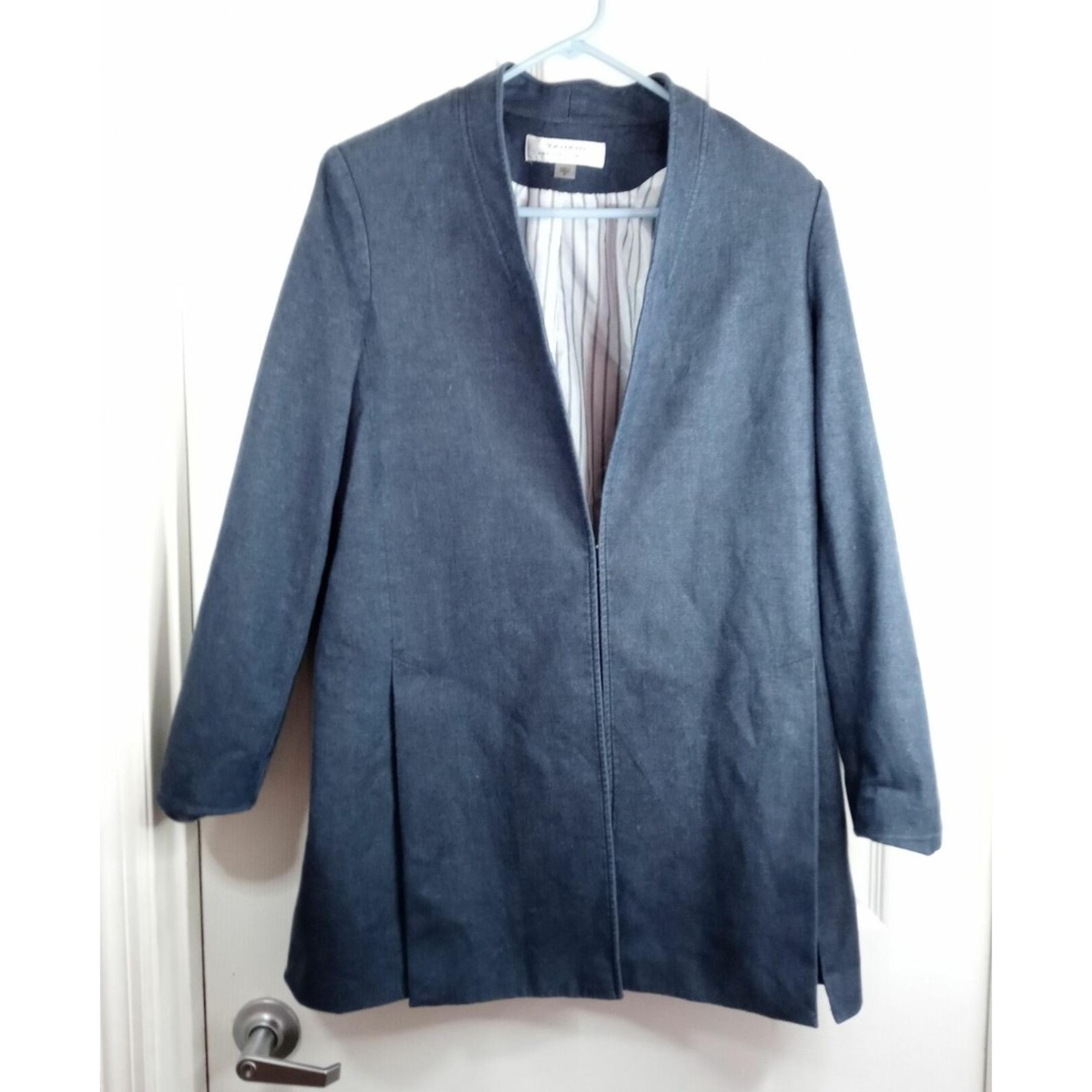 Tahari Arthur Levine Women's Drk.Blue (Faux Denim) Blazer Size 8