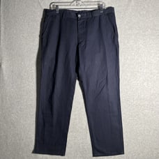 Massimo Dutti Casual fit Mens Dress Pants 36/28 Navy Blue Cotton Linen Blend