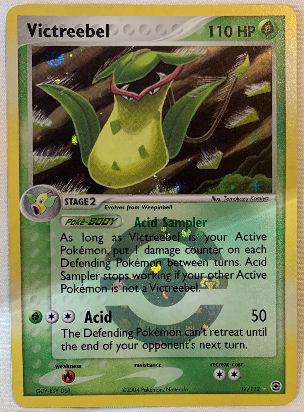 Victreebel Reverse Holographic Pokemon Card Fermi Bubbles Grading A-
