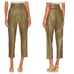 NEW Size 12 Paige Tesse Belted Faux Leather High Rise Army Green Cargo Pant