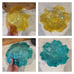Iridescent Flower Shape Art Glass Bowl Set of 4 Easter Bohemian artsy eclectic